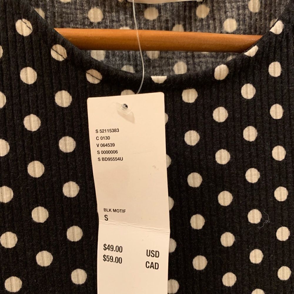 Urban Outfitters black and white polka dot dress NWT - Picture 3 of 5